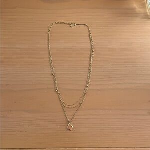 Kendra Scott Gold Layered Necklace with Pendant